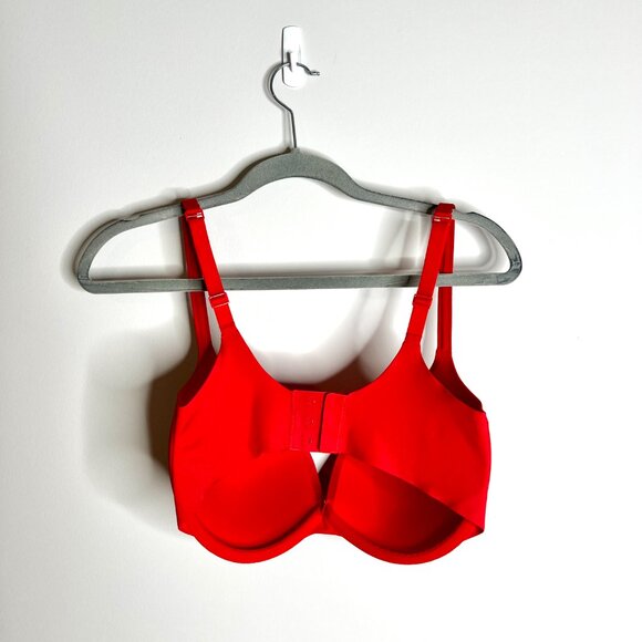 SKIMS Ultimate Push-up Plunge Bra Bright Red Sexy Intimate Sz 34DDD - Picture 5 of 5